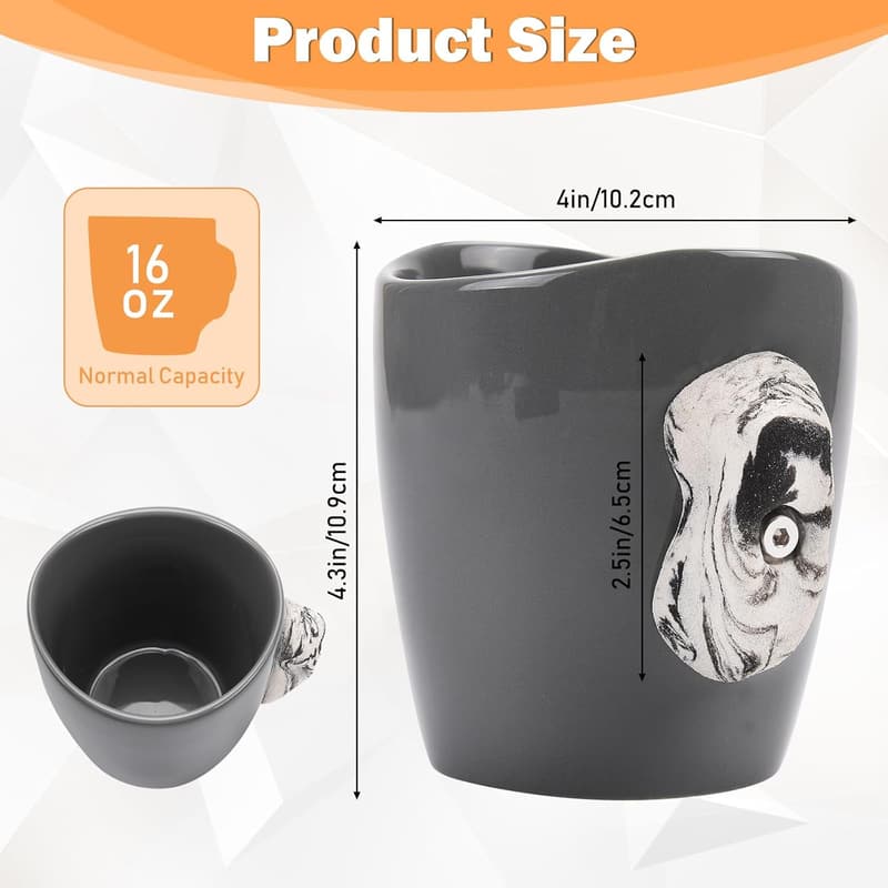 Rock Climbing Mug with Training Handles - 16 oz Ceramic Cup