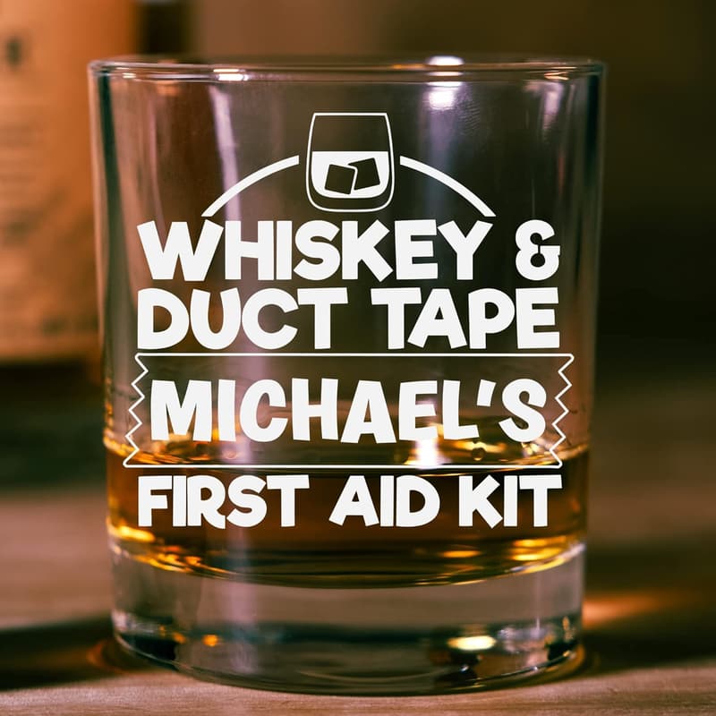 Custom Whiskey Glass - Funny Gift for Men - Boże Narodzenie & Birthdays