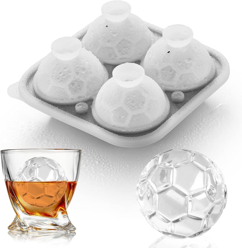 Soccer Ball Ice Cube Mold for Game Day Cocktails