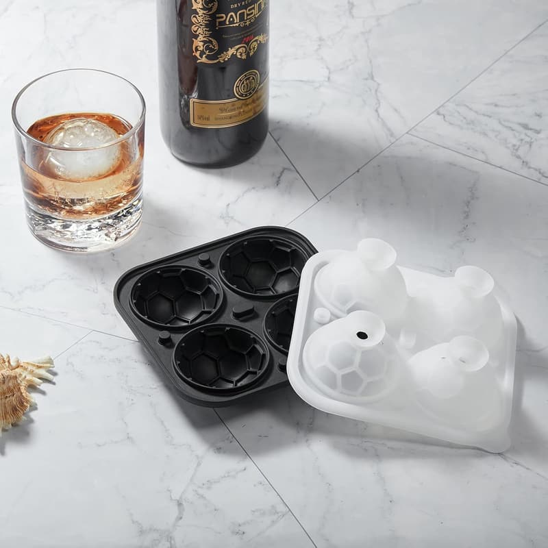Soccer Ball Ice Cube Mold for Game Day Cocktails
