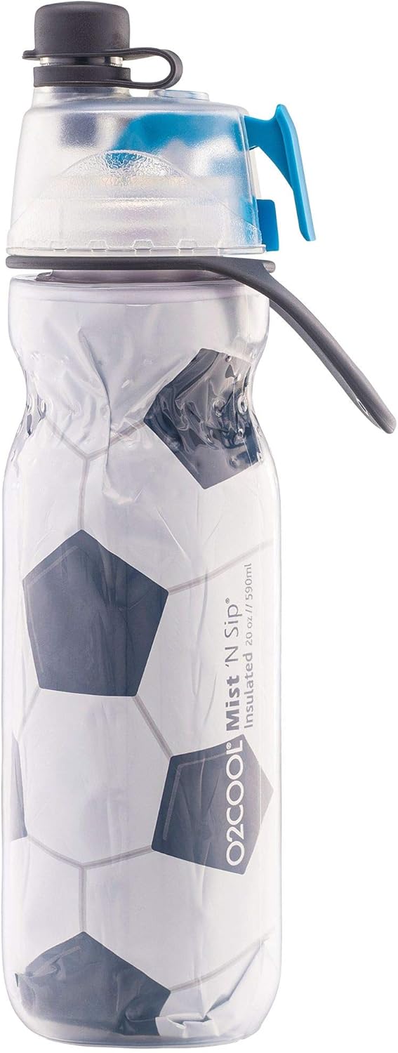 O2COOL 20oz Sports Misting Water Bottle - Leakproof Sip & Mist