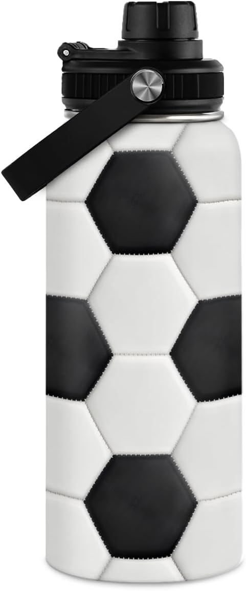 Soccer Gift: 32oz Insulated Stainless Steel Water Bottle