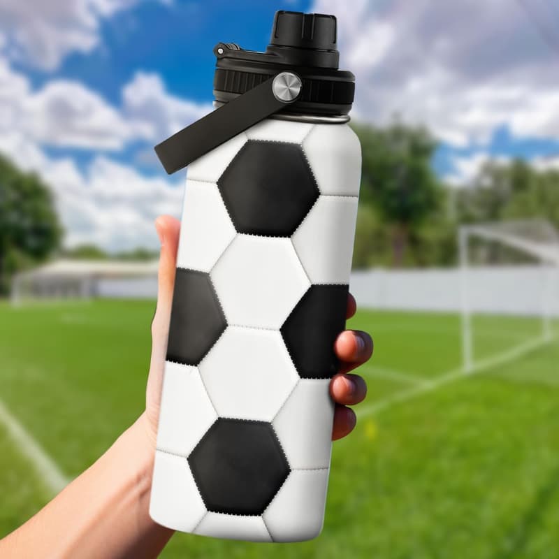 Soccer Gift: 32oz Insulated Stainless Steel Water Bottle