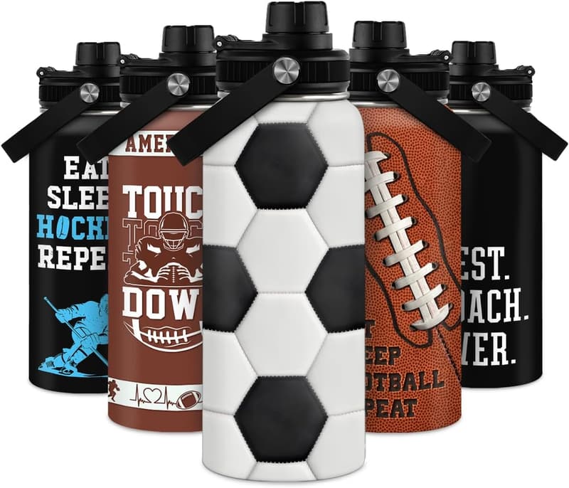 Soccer Gift: 32oz Insulated Stainless Steel Water Bottle