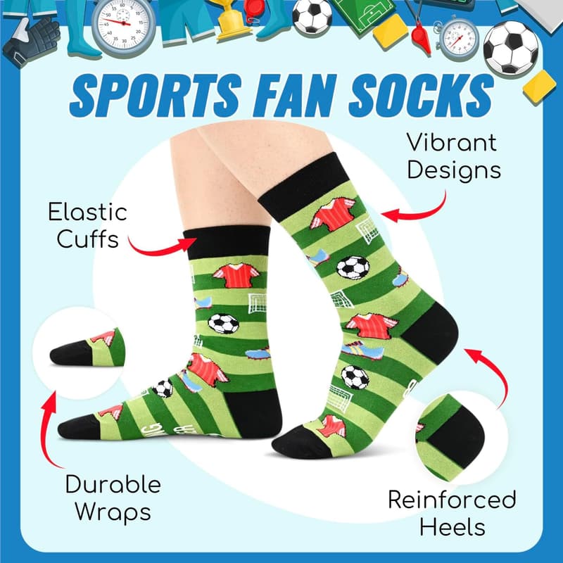 Sports Gifts for Men and Women - Multi-Sport Novelty Socks