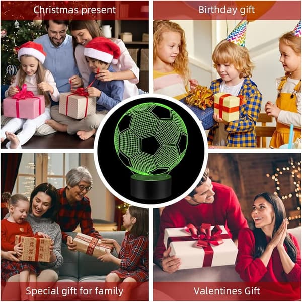 Soccer Night Light with Remote Control & 16 Color Options