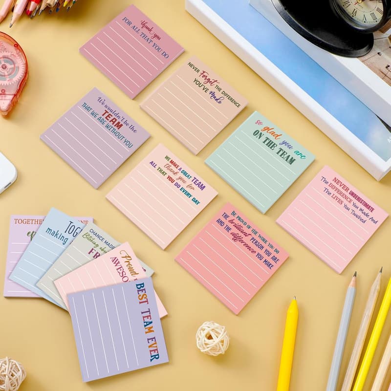 Employee Appreciation Sticky Notes - 24 Inspirational Gifts