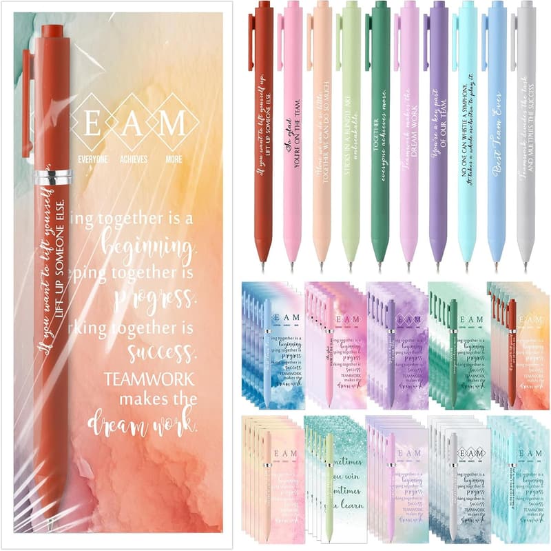 Inspirational Bookmarks & Pens Set for Team Building Events