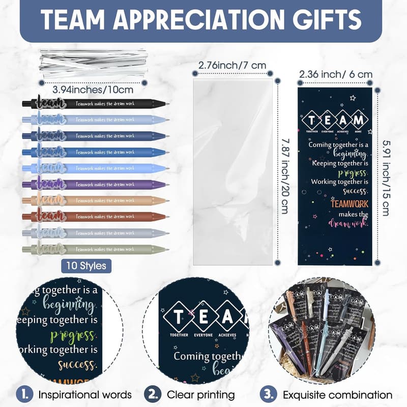 Nurse Appreciation Gifts: 20 Sets Team Pens with Thank You Cards