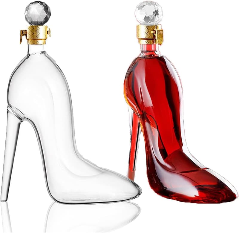 High Heel Whiskey Decanter & Glasses Set for Birthday Gifts