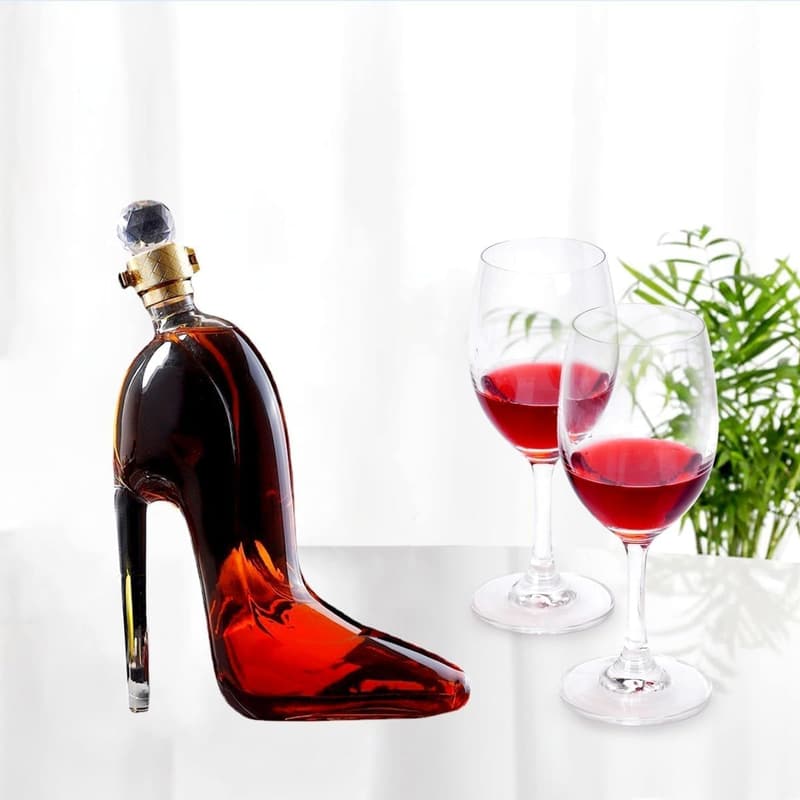 High Heel Whiskey Decanter & Glasses Set for Birthday Gifts