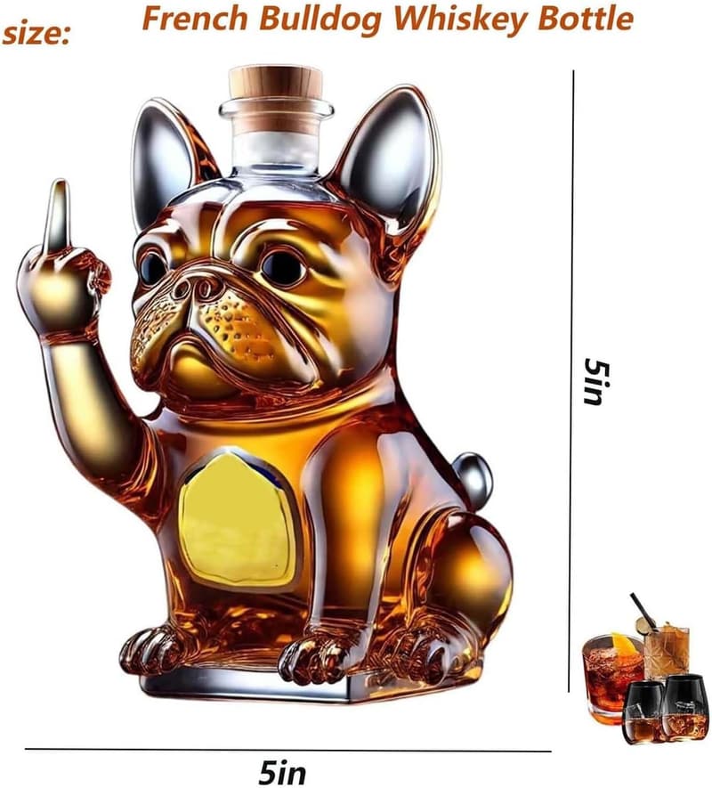Dog-Shaped Wine Decanter - Creative 10 oz Gift for Whiskey Lovers