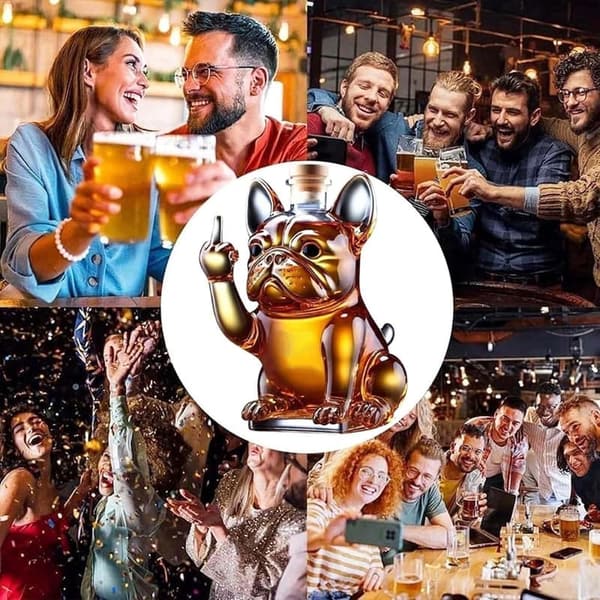 Dog-Shaped Wine Decanter - Creative 10 oz Gift for Whiskey Lovers