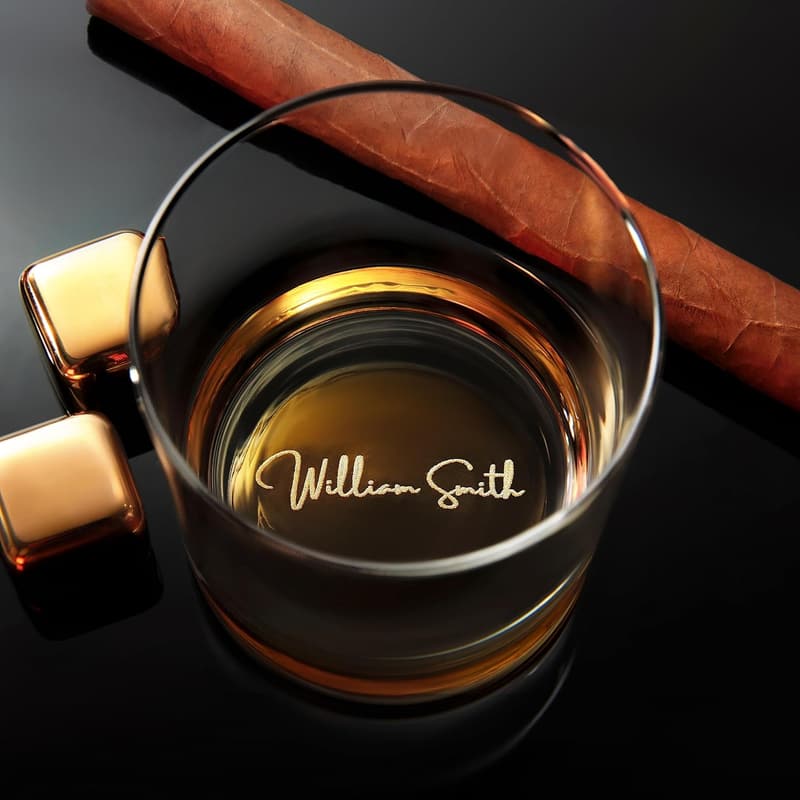 Custom Engraved Whiskey Glass - Perfect Gift for Whiskey Lovers