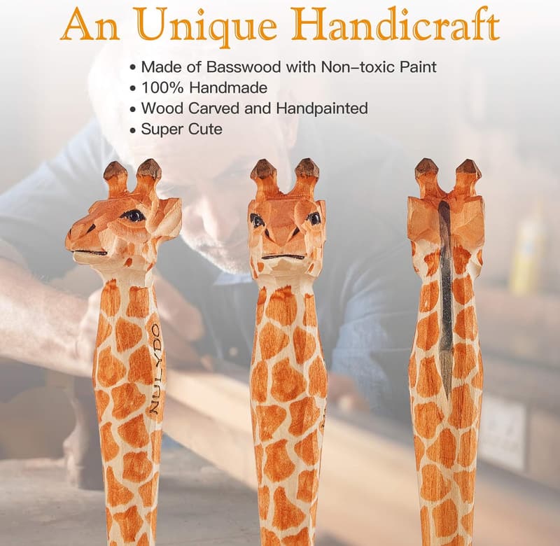 Handmade Giraffe Gel Pen - Unique Gift for Animal Lovers