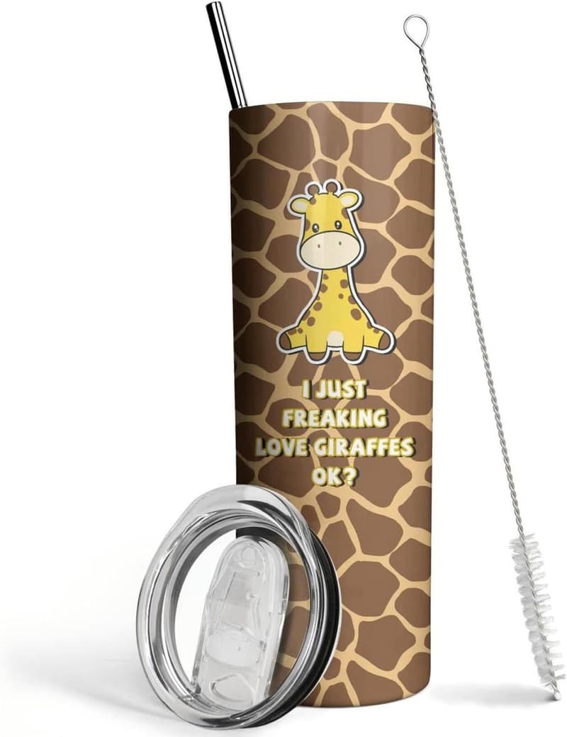 Giraffe Tumbler - 20 oz Insulated Skinny Cup for All