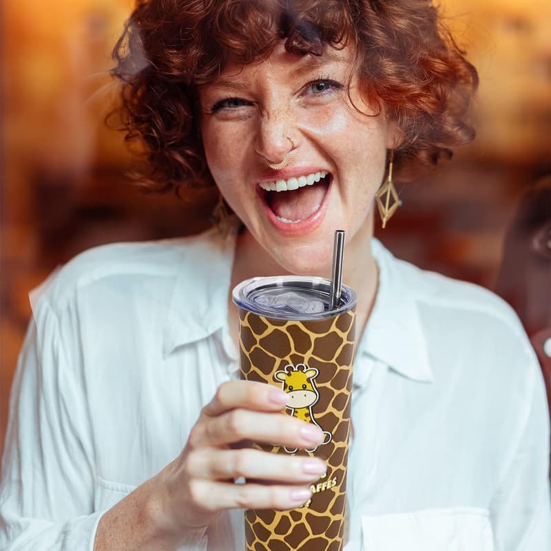 Giraffe Tumbler - 20 oz Insulated Skinny Cup for All