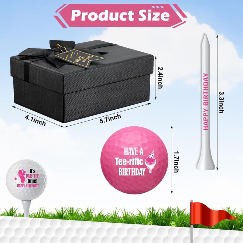 Funny Birthday Golf Ball Gift Set for Golfing Enthusiasts