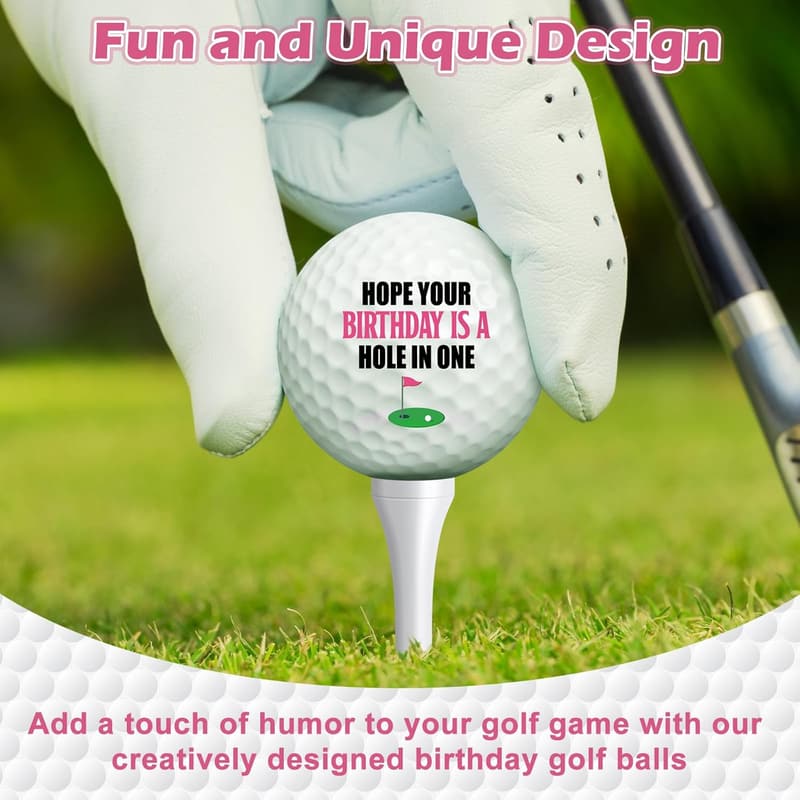 Funny Birthday Golf Ball Gift Set for Golfing Enthusiasts