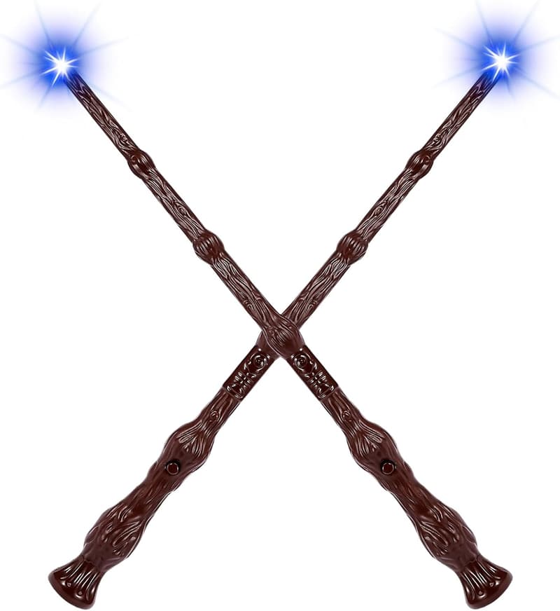 Light Up Magic Wand Set for Kids' Party Cosplay (2 Pack)