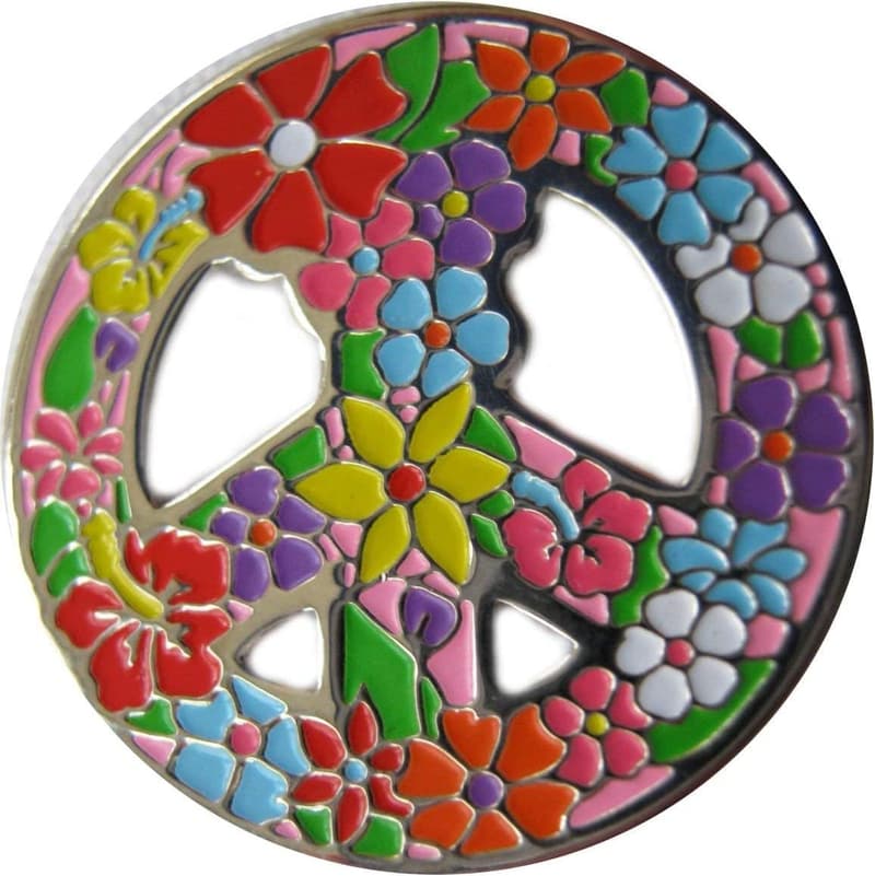 Golf Ball Marker and Hat Clip Set - Peace Love Design