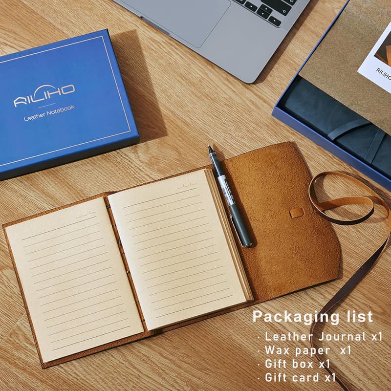 Genuine Leather Journal - 260 Pages Vintage Travel Notebook