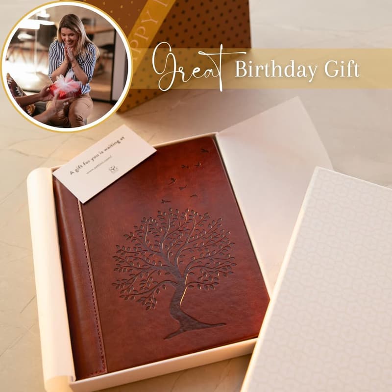 Birthday Gift: SETTINI® Tree of Life Vegan Leather Journal Set