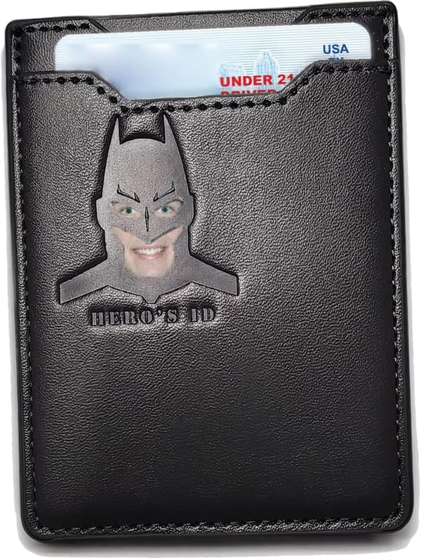 Personalized Leather Bat Wallet for Men - Unique Birthday Gift