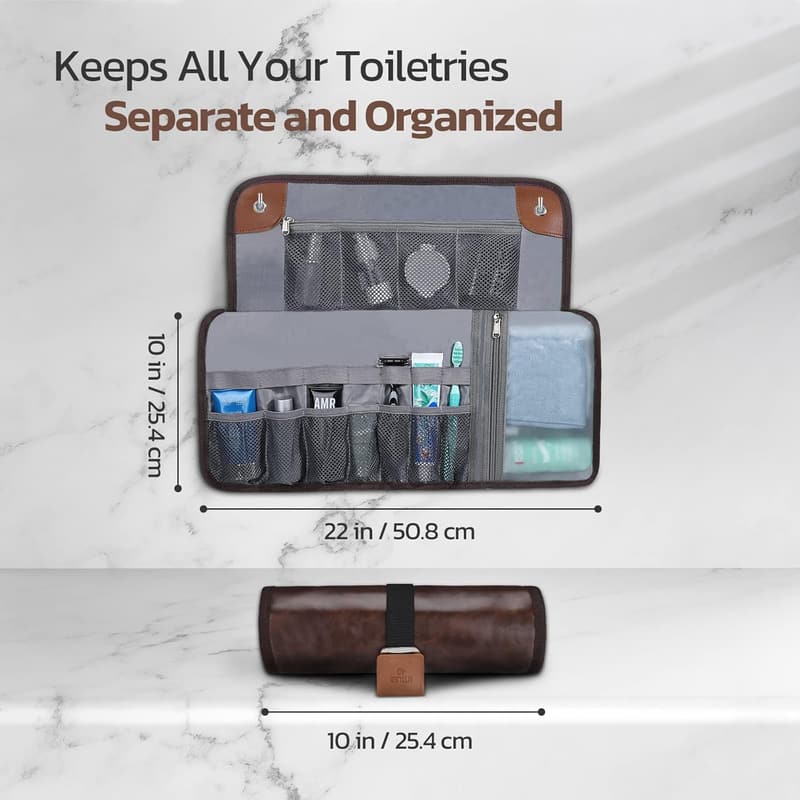 Men's Water-Resistant Travel Toiletry Bag Organizer