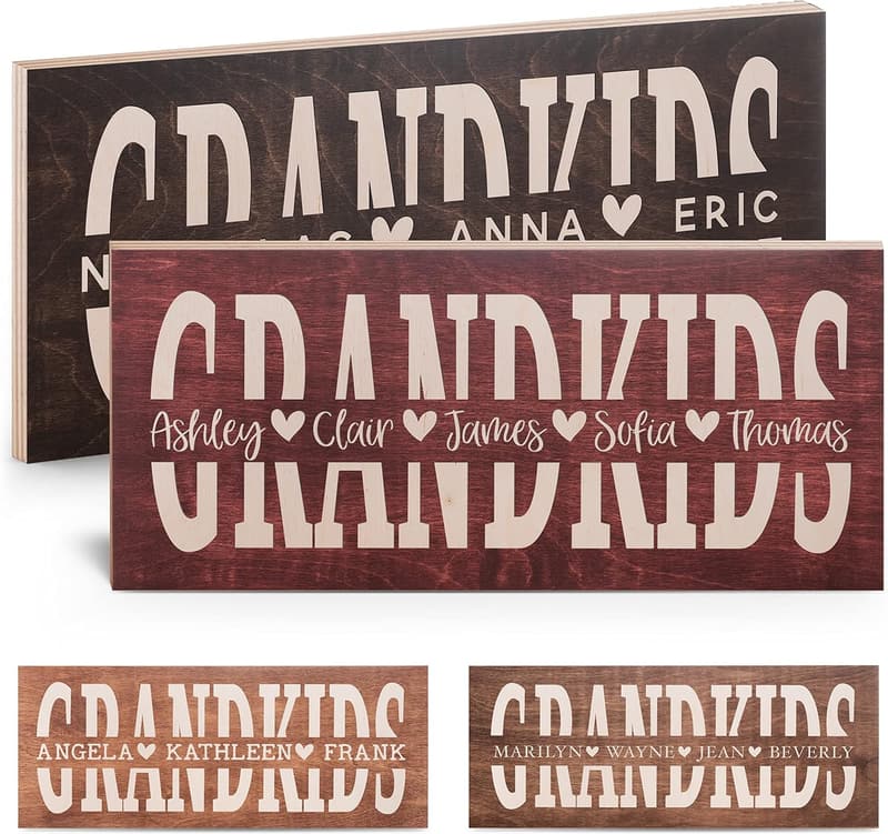 Grandma's Day - Personalized Wooden Sign for Grandkids