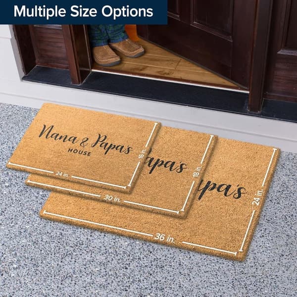 Personalized Christmas Doormat for Grandparents - Anti-Slip Coir