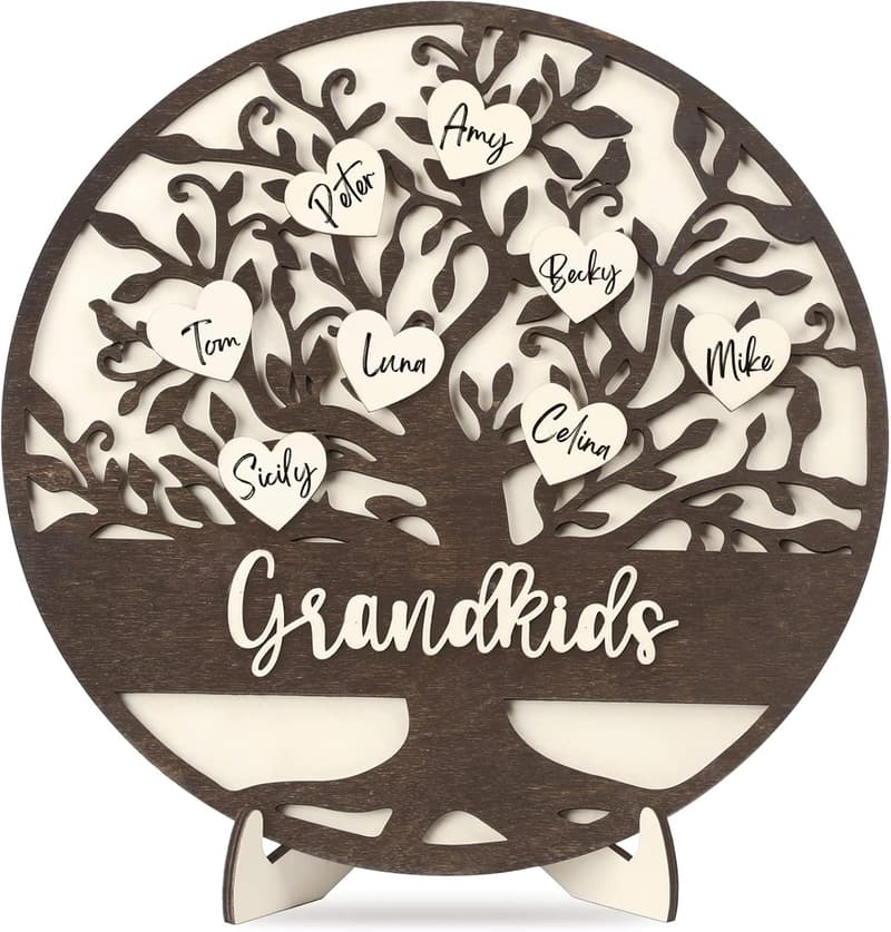 Personalized 3D Family Tree Gift for Grandma's Birthday