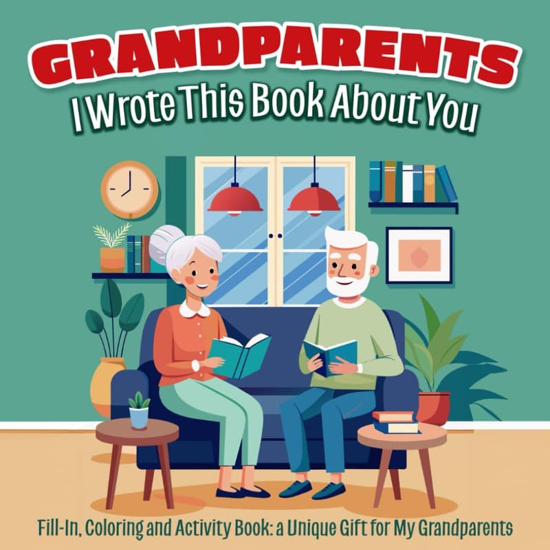 Personalized Fill-In Coloring Book for Grandparents