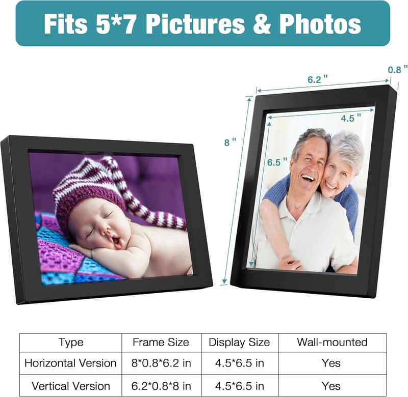 Personalized 5x7 Recordable Photo Frame for Birthdays