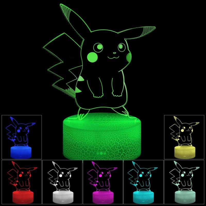 3D Illusion Night Light - 7-Color Touch USB Table Lamp