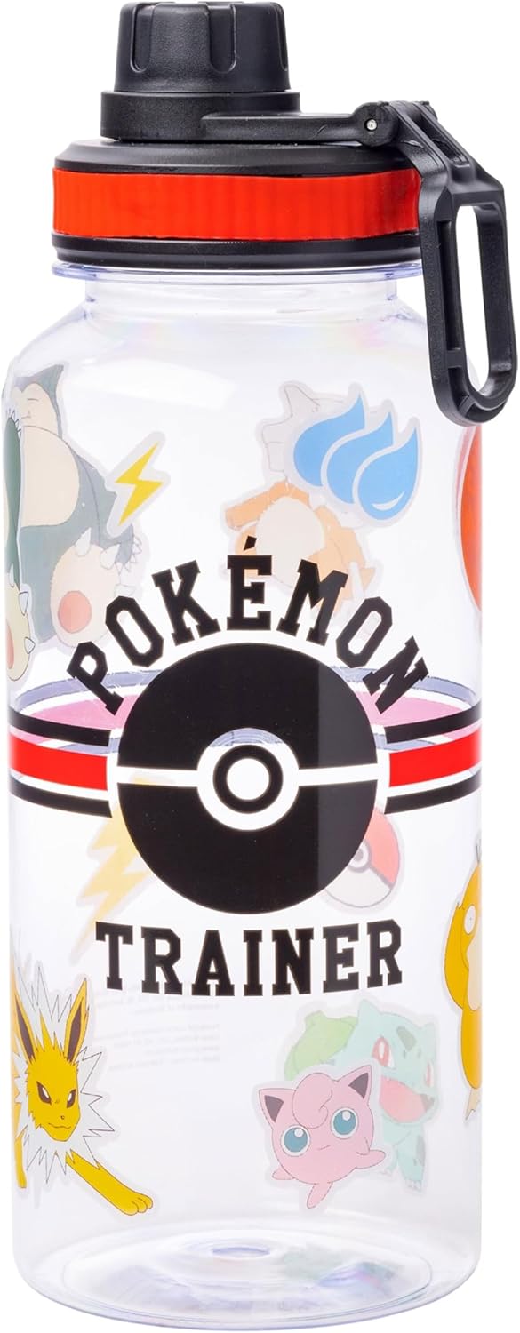Pokemon Trainer Icons 32 oz Water Bottle with Stickers