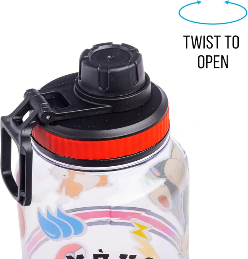 Pokemon Trainer Icons 32 oz Water Bottle with Stickers