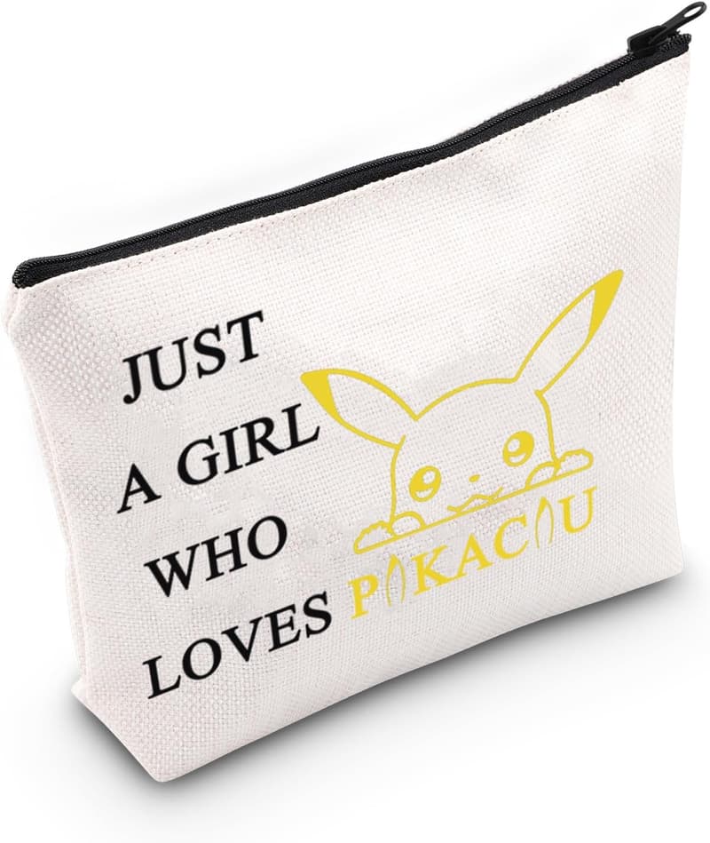 Pika Anime Makeup Zipper Pouch - Fun Gift for Women & Girls