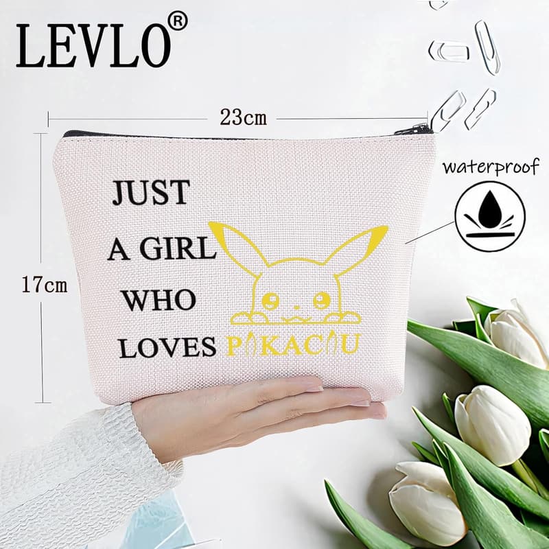 Pika Anime Makeup Zipper Pouch - Fun Gift for Women & Girls