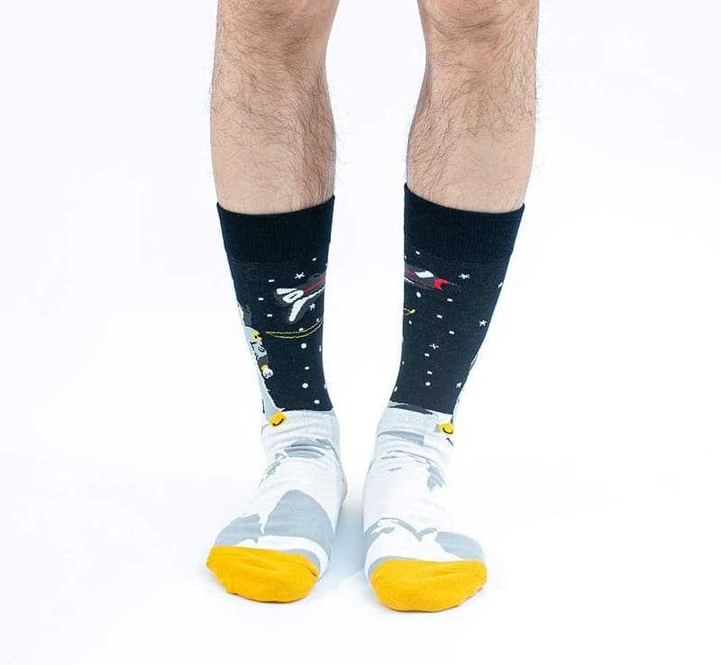 Colorful Crew Dress Socks for Men (Size 9-12)