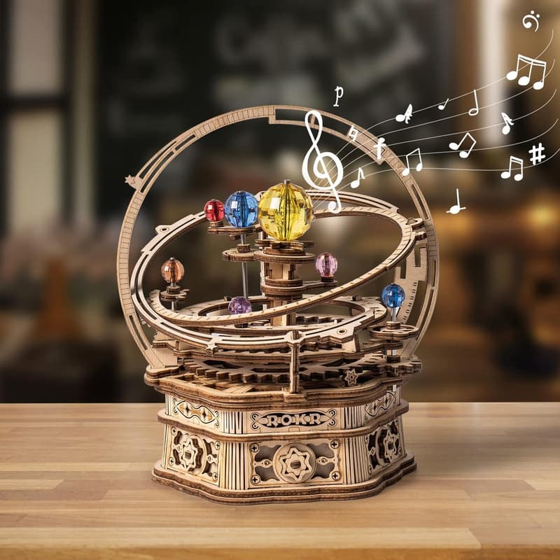 Starry Night 3D Wooden Puzzle Music Box for Teens