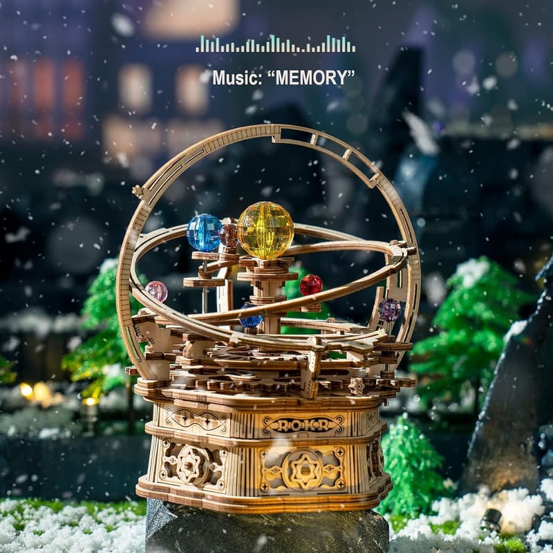 Starry Night 3D Wooden Puzzle Music Box for Teens