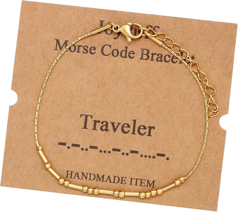 Inspirational Morse Code Bracelet for Women - Silver Beads