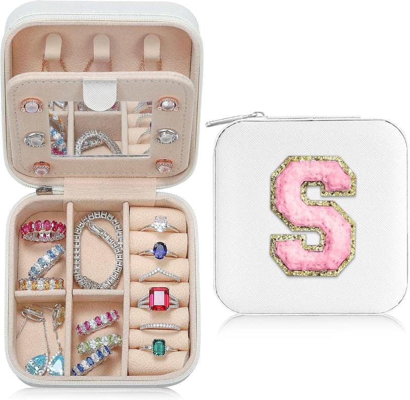 Bridesmaid Proposal Letter S Travel Jewelry Case - White