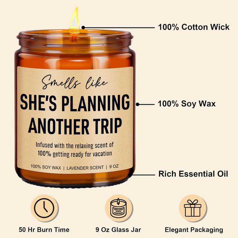 Funny Scented Candle - Unique Mother's Day Gift for Travelers