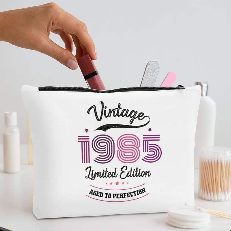 40th Birthday Makeup Bag for Women - Unique Party Favor