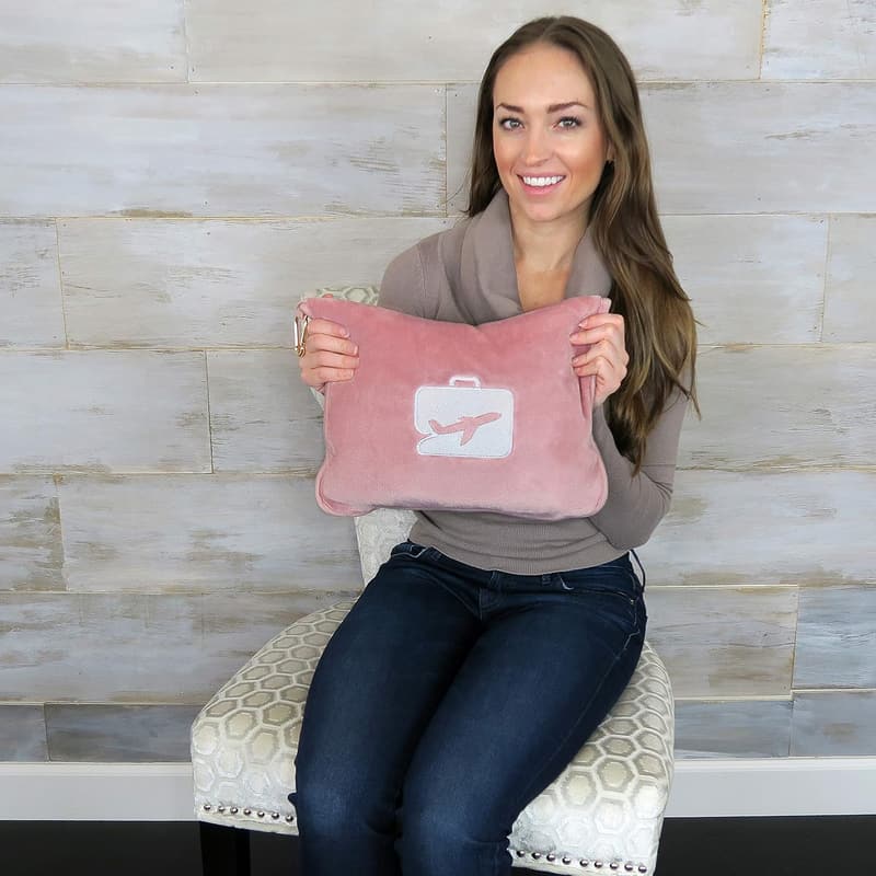 Travel Blanket and Pillow Set - Ultra-Soft, Compact with Carry Case