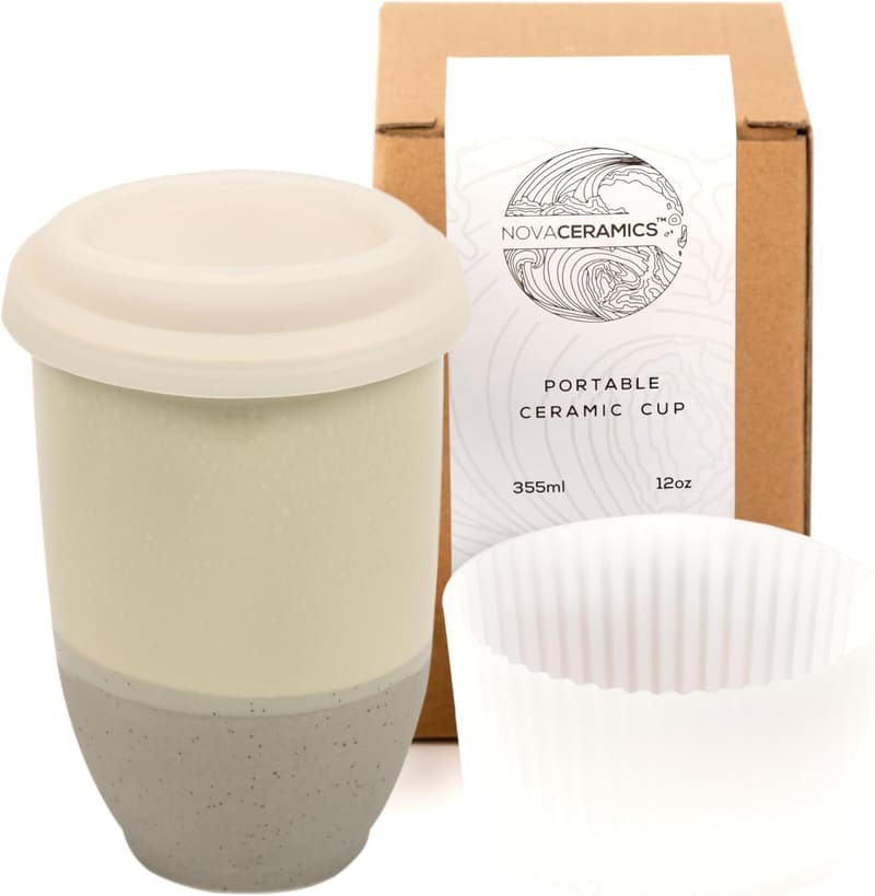Sea Mist Reusable Coffee Travel Mug – 12oz, Microwave & Dishwasher Safe