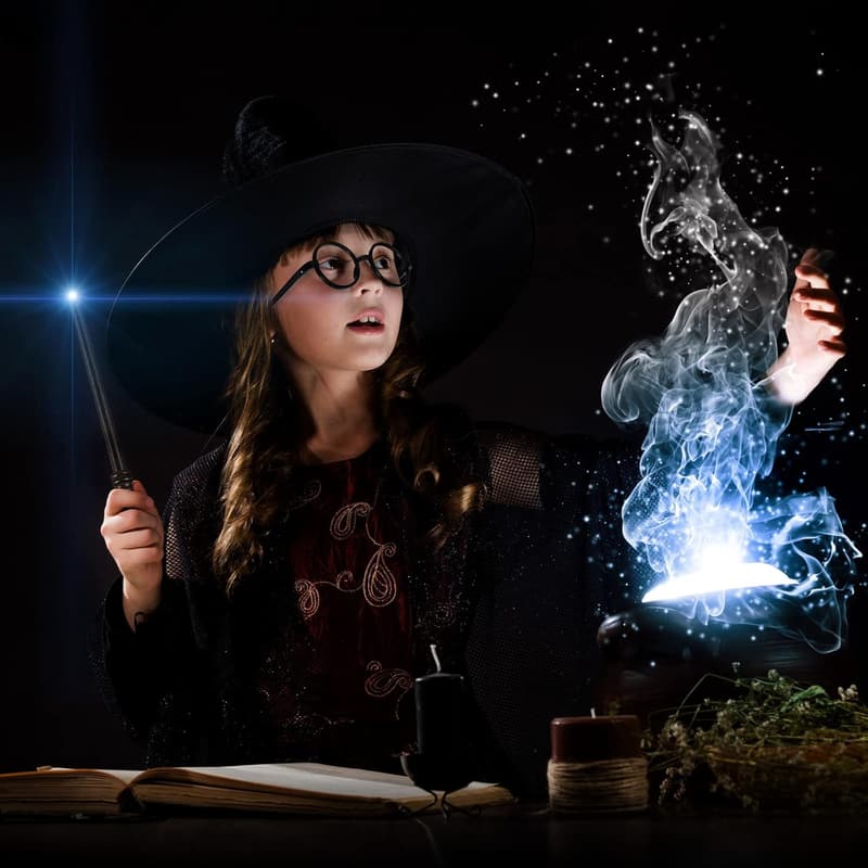Wizard Halloween Party Favors: 24 Wand Pencils & Glasses Set