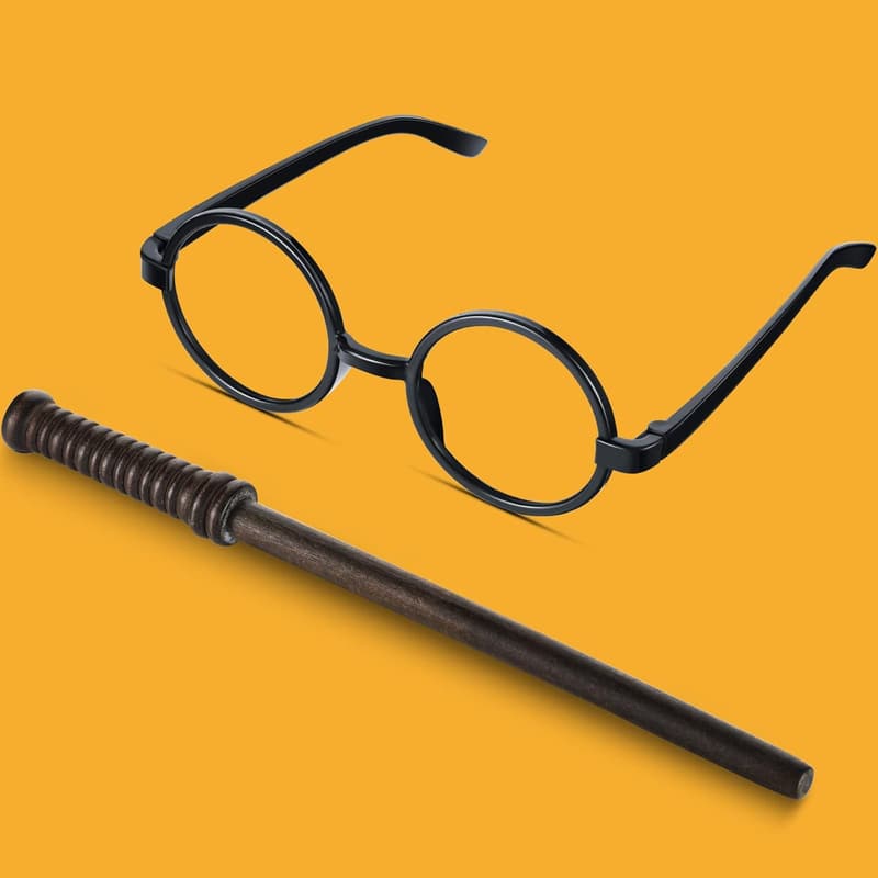 Wizard Halloween Party Favors: 24 Wand Pencils & Glasses Set